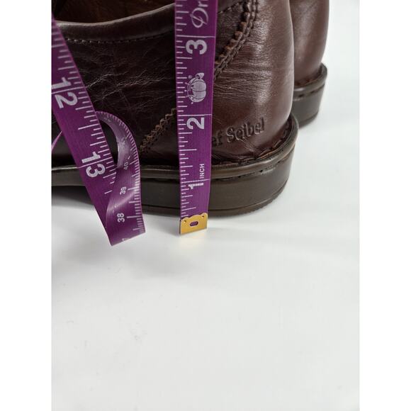 Josef Seibel Douglas Marone Brown Leather Slip On Loafers Sz EU 43 US 9.5 - 10 - Picture 12 of 13